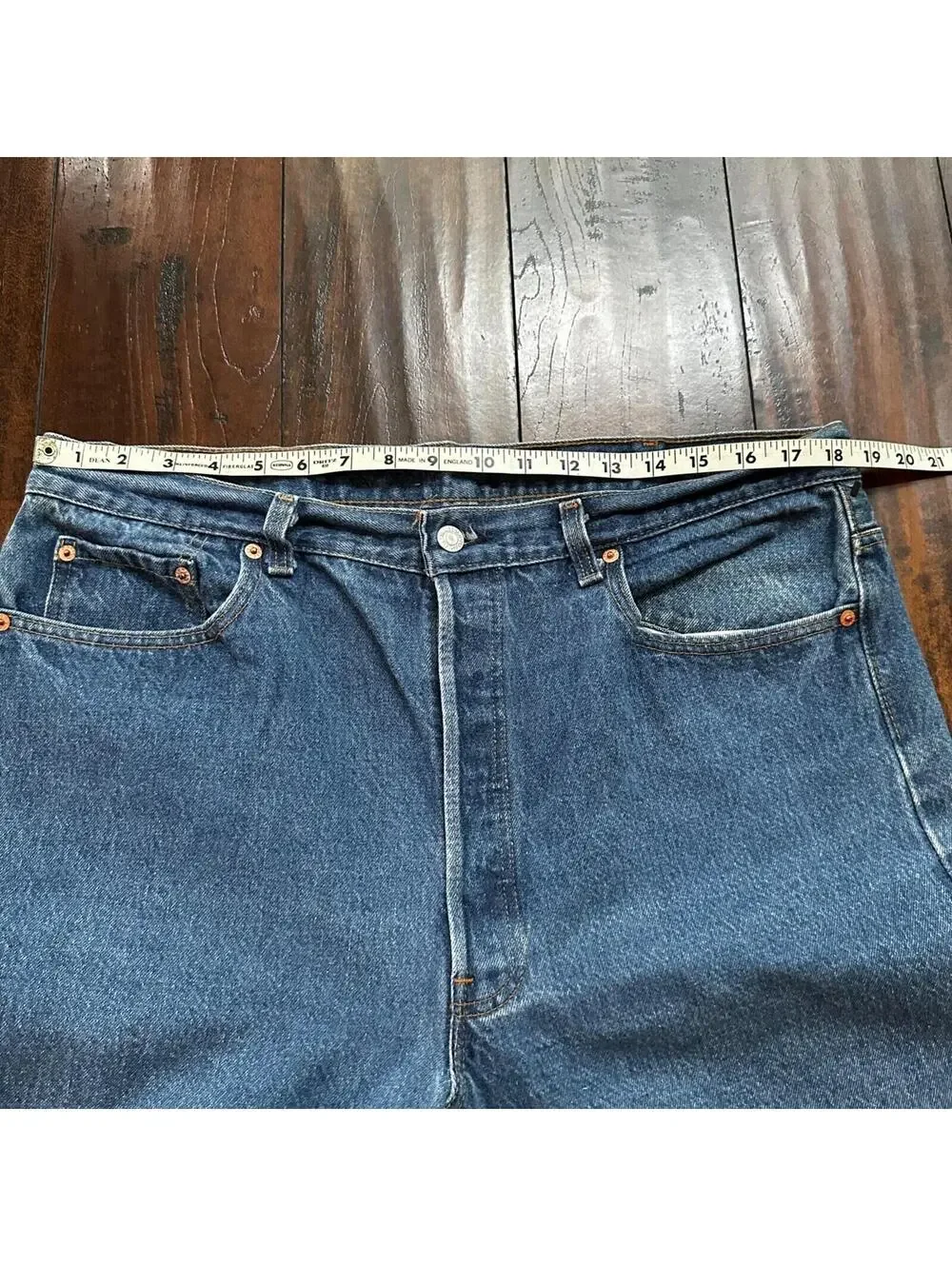VTG 90s Levis 501 Button Fly 40x36 USA Tag Jeans Straight Wash Blue XX Act 36x32